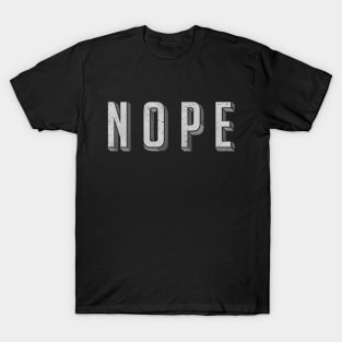 NOPE distressed text design T-Shirt